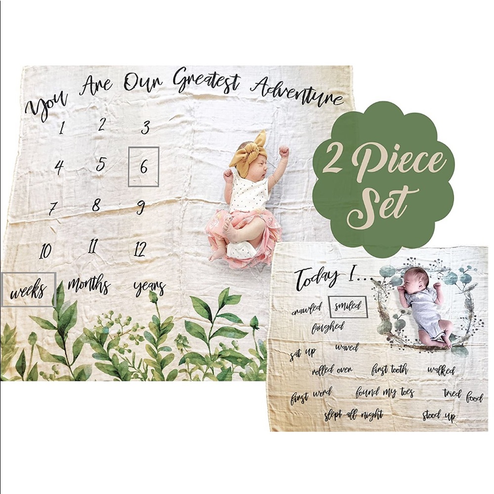 Organic Muslin Milestone Blanket